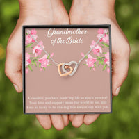 Load image into Gallery viewer, Grandmother of the Bride Gifts, You Made My Life Sweeter, Interlocking Heart Necklace For Women, Wedding Day Thank You Ideas From Bride
