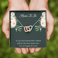 Load image into Gallery viewer, Gift for Expecting Mom, To My Best Friend, Mom to Be Interlocking Heart Necklace For Women, Pregnancy Gift For New Mother
