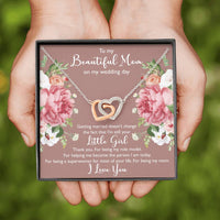 Load image into Gallery viewer, To My Mom Gifts, Thank You, Interlocking Heart Necklace For Women, Wedding Day Thank You Ideas From Daughter
