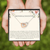 Load image into Gallery viewer, To My Daughter Gifts, Mother and Daughter Bond, Interlocking Heart Necklace For Women, Birthday Present Idea From Mom
