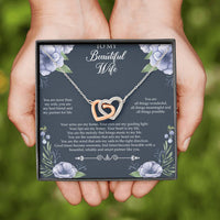 Load image into Gallery viewer, To My Wife, You Are More Than My Wife, Interlocking Heart Necklace For Women, Anniversary Birthday Gifts From Husband
