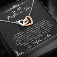 Load image into Gallery viewer, To My Daughter-in-law Gifts, Circle of Strength and Love, Interlocking Heart Necklace For Women, Birthday Present Idea From Mother-in-law
