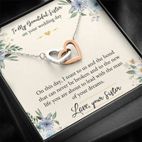Load image into Gallery viewer, Bride Gifts, On This Day, Interlocking Heart Necklace For Women, Wedding Day Thank You Ideas From Sister
