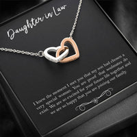 Load image into Gallery viewer, To My Daughter-in-law Gifts, I Knew The Moment I Met You, Interlocking Heart Necklace For Women, Birthday Present Idea From Mother-in-law
