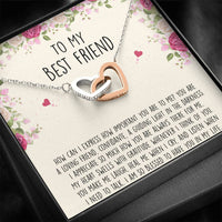 Load image into Gallery viewer, To My Best Friend Gifts, I Am So Blessed, Interlocking Heart Necklace For Women, Birthday Present Idea From Bestie
