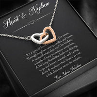 Load image into Gallery viewer, To My Aunt Gifts, Special Bond, Interlocking Heart Necklace For Women, Birthday Present Idea From Nephew
