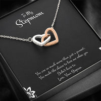 Load image into Gallery viewer, To My Stepmom Gifts, You Are More Than Just A Parent, Interlocking Heart Necklace For Women, Birthday Mothers Day Present From Stepson
