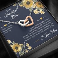 Load image into Gallery viewer, To My Bride Gifts, I Have A Dream, Interlocking Heart Necklace For Women, Wedding Day Thank You Ideas From Groom
