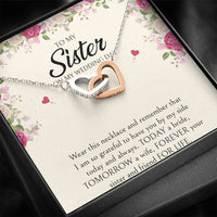 Load image into Gallery viewer, Sister of the Bride Gifts, I Am So Grateful To Have You, Interlocking Heart Necklace For Women, Wedding Day Thank You Ideas From Bride
