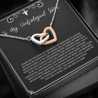 Load image into Gallery viewer, To My Unbiological Sister Gifts, My Soulmate, Interlocking Heart Necklace For Women, Birthday Present Idea From Sister-in-law
