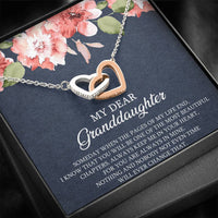Load image into Gallery viewer, To My Granddaughter Gifts, Someday When The Pages Of My Life End, Interlocking Heart Necklace For Women, Birthday Present Idea From Grandma Grandpa
