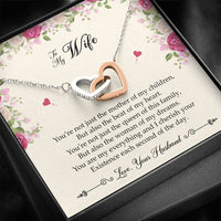 Load image into Gallery viewer, To My Wife, You Are My Everything, Interlocking Heart Necklace For Women, Anniversary Birthday Gifts From Husband
