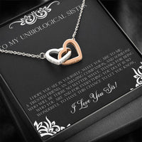 Load image into Gallery viewer, To My Unbiological Sister Gifts, I Hope You See in Yourself, Interlocking Heart Necklace For Women, Birthday Present Idea From Sister-in-law
