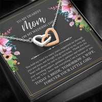 Load image into Gallery viewer, Mom of the Bride Gifts, You Held My Hand for Many Years, Interlocking Heart Necklace For Women, Wedding Day Thank You Ideas From Bride
