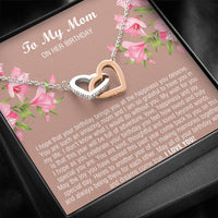 Load image into Gallery viewer, To My Mom Gifts, You Are Amazing, Interlocking Heart Necklace For Women, Birthday Present From Son Daughter
