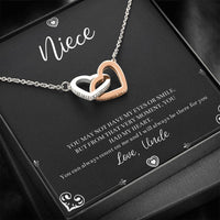 Load image into Gallery viewer, To My Niece  Gifts, You Can Always Count On Me, Interlocking Heart Necklace For Women, Birthday Present Idea From Uncle
