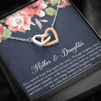 Load image into Gallery viewer, To My Daughter Gifts, Special Bond That Spans The Years, Interlocking Heart Necklace For Women, Birthday Present Idea From Mom
