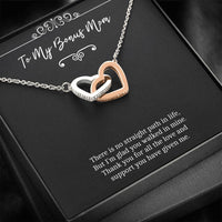 Load image into Gallery viewer, To My Bonus Mom Gifts, There Is No Straight Path In Life, Interlocking Heart Necklace For Women, Wedding Day Thank You Ideas From Bride
