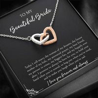 Load image into Gallery viewer, To My Bride Gifts, Today I Will Marry The Woman of My Dreams, Interlocking Heart Necklace For Women, Wedding Day Thank You Ideas From Groom
