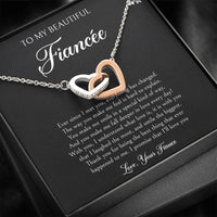 Load image into Gallery viewer, To My Fiancée, I&#39;ll Love You Forever, Interlocking Heart Necklace For Women, Anniversary Birthday Valentines Day Gifts From Fiancé
