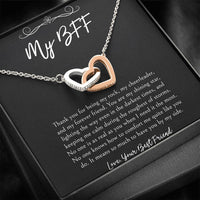 Load image into Gallery viewer, To My Friend Gifts, It Means So Much To Have You By My Side, Interlocking Heart Necklace For Women, Birthday Present Idea From Bestie

