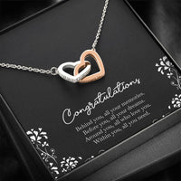 Load image into Gallery viewer, Retirement Gifts, Behind You, Happy Retirement Interlocking Heart Necklace For Women, Retirement Party Favor From Friends Coworkers
