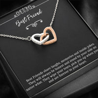 Load image into Gallery viewer, To My Friend Gifts, Forever In Your Heart, Interlocking Heart Necklace For Women, Birthday Present Idea From Bestie
