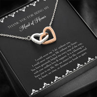Load image into Gallery viewer, To My Maid of Honor Gifts, We Are Sisters for Life, Interlocking Heart Necklace For Women, Wedding Day Thank You Ideas From Bride
