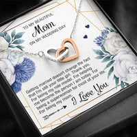 Load image into Gallery viewer, To My Mom Gifts, I&#39;m Still Your Little Girl, Interlocking Heart Necklace For Women, Wedding Day Thank You Ideas From Daughter
