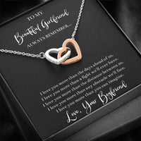 Load image into Gallery viewer, To My Girlfriend, I Love You, Interlocking Heart Necklace For Women, Anniversary Birthday Valentines Day Gifts From Boyfriend
