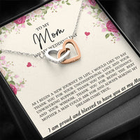 Load image into Gallery viewer, Mom of the Groom Gifts, I Am Proud And Blessed To Have You, Interlocking Heart Necklace For Women, Wedding Day Thank You Ideas From Groom
