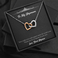 Load image into Gallery viewer, To My Stepmom Gifts, Your Endless Love And Support, Interlocking Heart Necklace For Women, Birthday Mothers Day Present From Stepson

