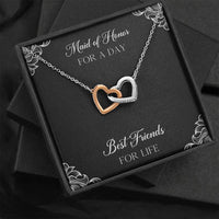 Load image into Gallery viewer, To My Maid of Honor Gifts, Best Friends for Life, Interlocking Heart Necklace For Women, Wedding Day Thank You Ideas From Bride
