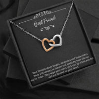 Load image into Gallery viewer, To My Friend Gifts, Forever In Your Heart, Interlocking Heart Necklace For Women, Birthday Present Idea From Bestie
