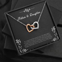 Load image into Gallery viewer, To My Daughter Gifts, Father and Daughter Bond, Interlocking Heart Necklace For Women, Birthday Present Idea From Dad
