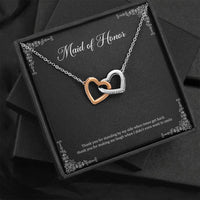 Load image into Gallery viewer, To My Maid of Honor Gifts, Thank You for Standing By My Side, Interlocking Heart Necklace For Women, Wedding Day Thank You Ideas From Bride
