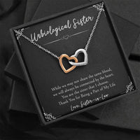 Load image into Gallery viewer, To My Unbiological Sister Gifts, Being A Part of My Life, Interlocking Heart Necklace For Women, Birthday Present Idea From Sister-in-law

