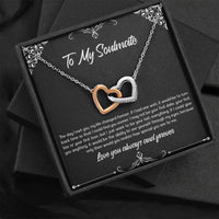 Load image into Gallery viewer, To My Soulmate, The Day I Met You, Interlocking Heart Necklace For Girlfriend, Anniversary Birthday Valentines Day Gifts From Boyfriend
