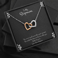 Load image into Gallery viewer, To My Stepmom Gifts, You Are More Than Just A Parent, Interlocking Heart Necklace For Women, Birthday Mothers Day Present From Stepson
