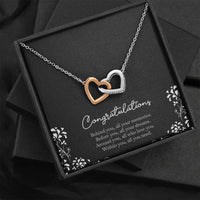 Load image into Gallery viewer, Retirement Gifts, Behind You, Happy Retirement Interlocking Heart Necklace For Women, Retirement Party Favor From Friends Coworkers
