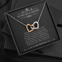 Load image into Gallery viewer, To My Friend Gifts, I&#39;d Be Lost Without You, Interlocking Heart Necklace For Women, Birthday Present Idea From Bestie
