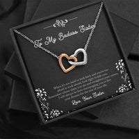 Load image into Gallery viewer, To My Badass Sister Gifts, I Will Always Be Here , Interlocking Heart Necklace For Women, Birthday Present Idea From Sister
