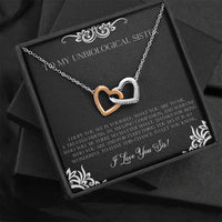 Load image into Gallery viewer, To My Unbiological Sister Gifts, I Hope You See in Yourself, Interlocking Heart Necklace For Women, Birthday Present Idea From Sister-in-law
