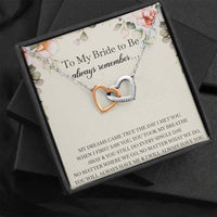 Load image into Gallery viewer, To My Bride Gifts, Always Remember, Interlocking Heart Necklace For Women, Wedding Day Thank You Ideas From Groom
