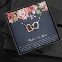 Load image into Gallery viewer, To My Mom of the Bride Gifts, You Have Blessed My Life, Interlocking Heart Necklace For Women, Wedding Day Thank You Ideas From Bride
