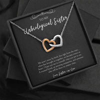 Load image into Gallery viewer, To My Unbiological Sister Gifts, A Trusted Friend, Interlocking Heart Necklace For Women, Birthday Present Idea From Sister-in-law
