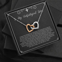 Load image into Gallery viewer, To My Unbiological Sister Gifts, My Soulmate, Interlocking Heart Necklace For Women, Birthday Present Idea From Sister-in-law
