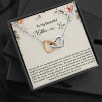Load image into Gallery viewer, To My Mother-in-Law Gifts, The One Who Held His Hand, Interlocking Heart Necklace For Women, Birthday Mothers Day Present From Daughter-in-law

