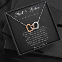 Load image into Gallery viewer, To My Aunt Gifts, Special Bond, Interlocking Heart Necklace For Women, Birthday Present Idea From Nephew
