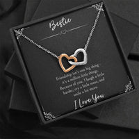 Load image into Gallery viewer, To My Friend Gifts, Because Of You, Interlocking Heart Necklace For Women, Birthday Present Idea From Bestie
